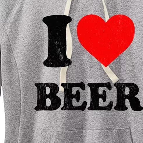 I Heart Beer For Beer Drinker I Love Beer Women's Fleece Hoodie