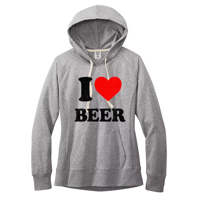 I Heart Beer For Beer Drinker I Love Beer Women's Fleece Hoodie