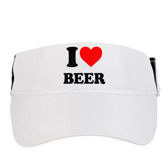 I Heart Beer For Beer Drinker I Love Beer Adult Drive Performance Visor