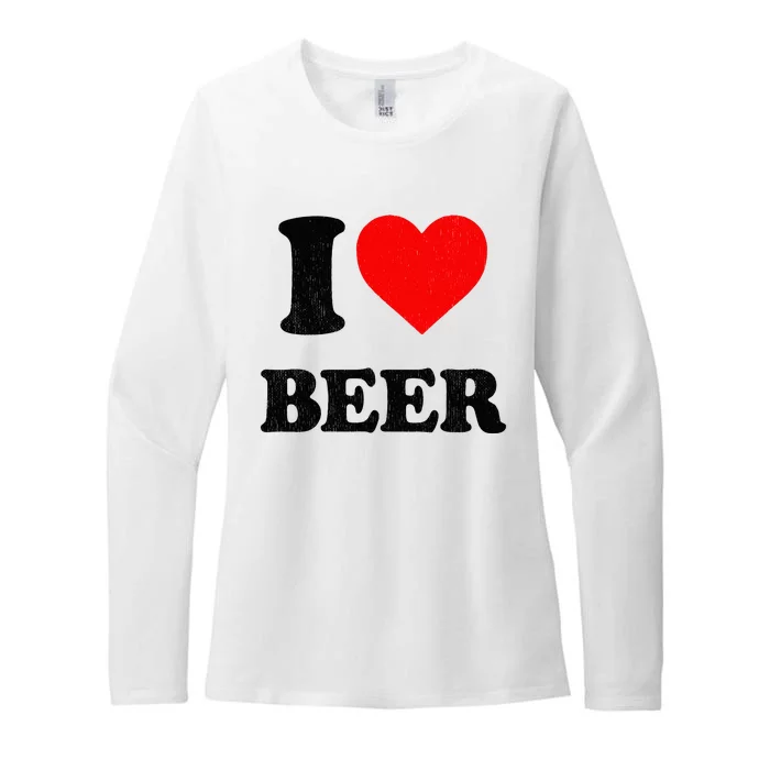 I Heart Beer For Beer Drinker I Love Beer Womens CVC Long Sleeve Shirt