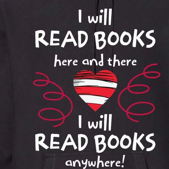 I Heart Books. Book Lovers. Readers. Read More Books. Premium Hoodie