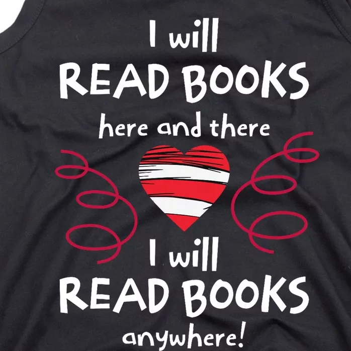 I Heart Books. Book Lovers. Readers. Read More Books. Tank Top