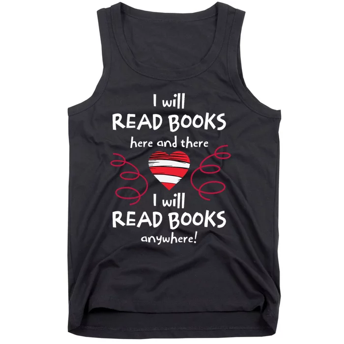 I Heart Books. Book Lovers. Readers. Read More Books. Tank Top