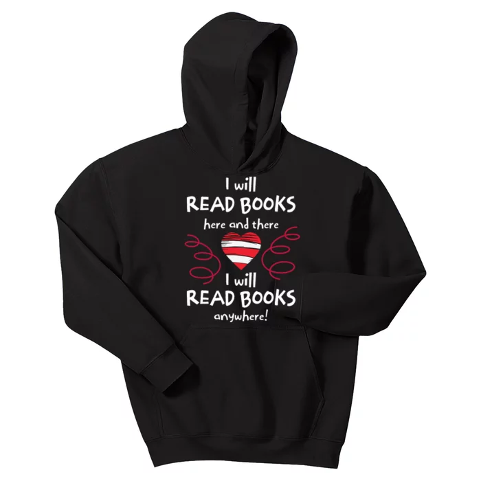 I Heart Books. Book Lovers. Readers. Read More Books. Kids Hoodie