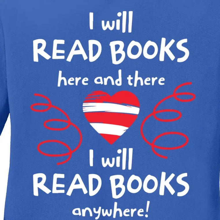 I Heart Books. Book Lovers. Readers. Read More Books. Ladies Long Sleeve Shirt