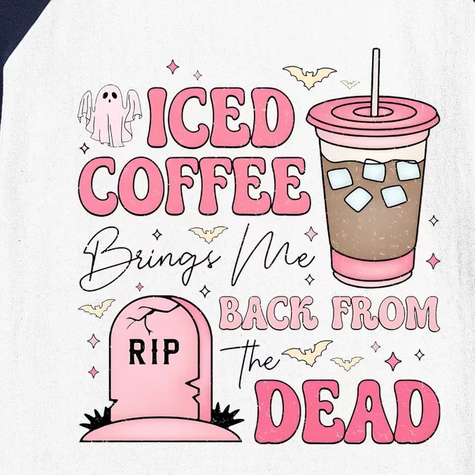 Iced Halloween Brings Me Back From The Dead Baseball Sleeve Shirt