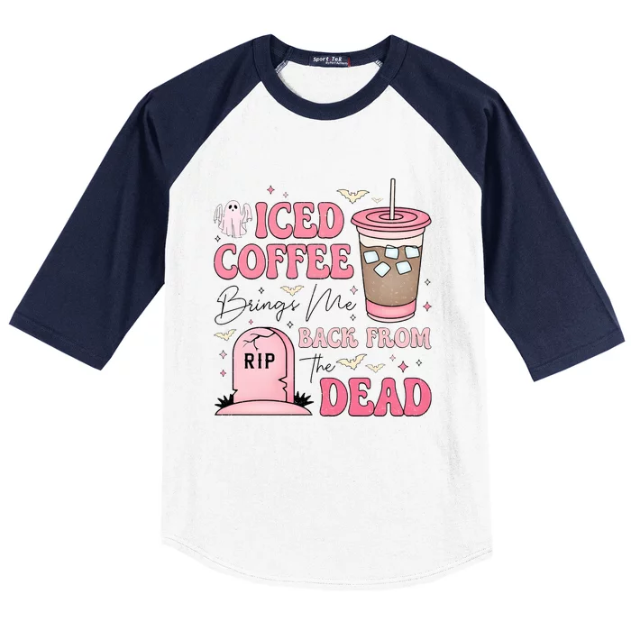 Iced Halloween Brings Me Back From The Dead Baseball Sleeve Shirt