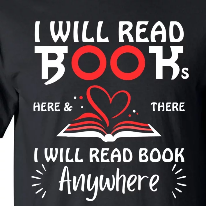 I Heart Books. Book Lovers. Readers. Read More Books. Tall T-Shirt