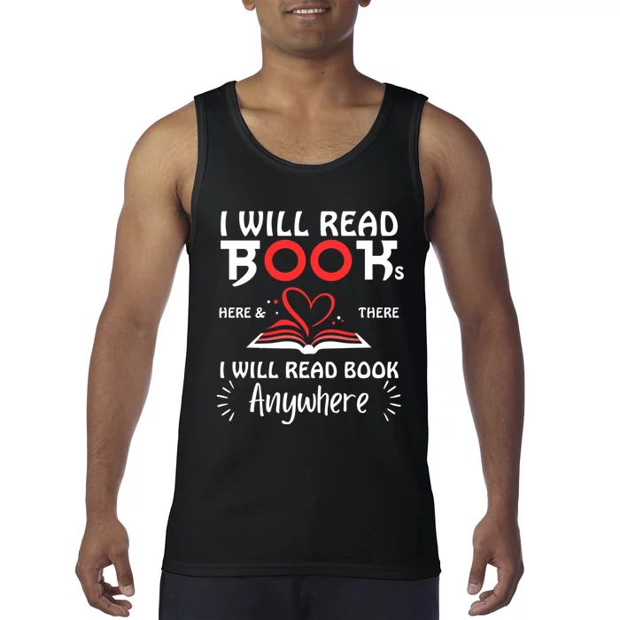 I Heart Books. Book Lovers. Readers. Read More Books. Tank Top