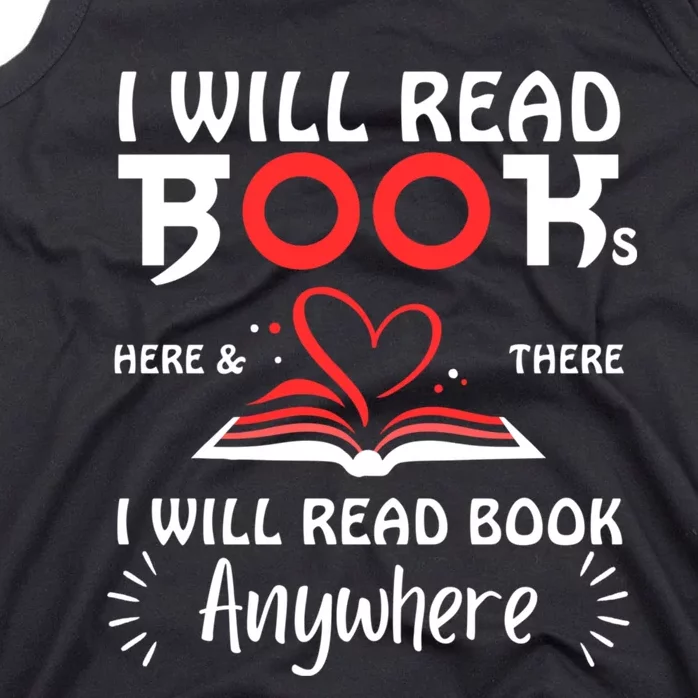 I Heart Books. Book Lovers. Readers. Read More Books. Tank Top