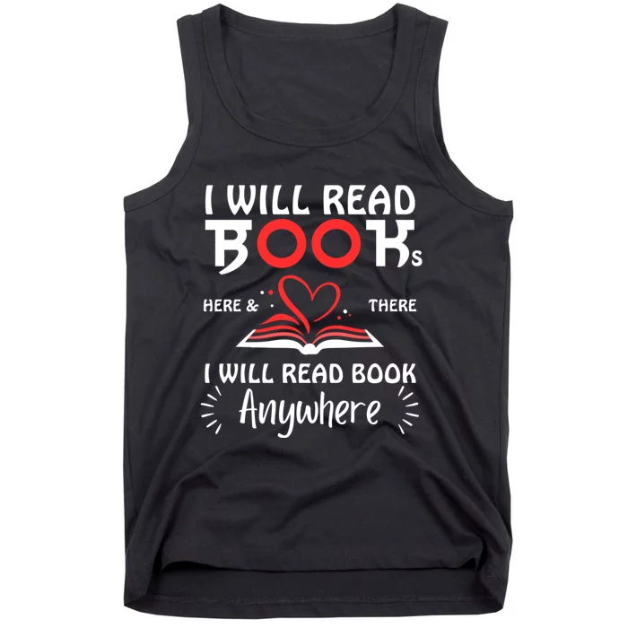 I Heart Books. Book Lovers. Readers. Read More Books. Tank Top