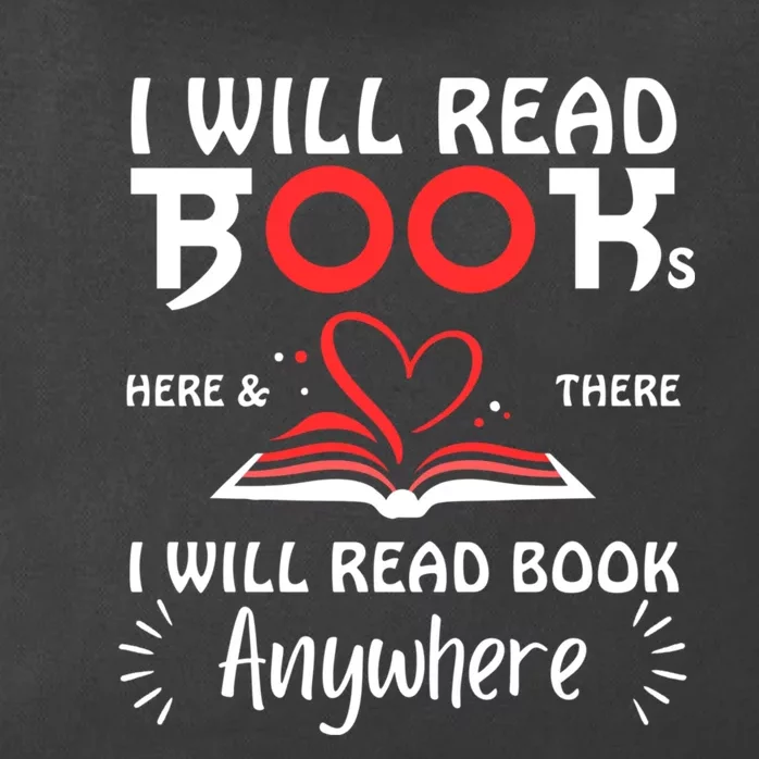 I Heart Books. Book Lovers. Readers. Read More Books. Zip Tote Bag