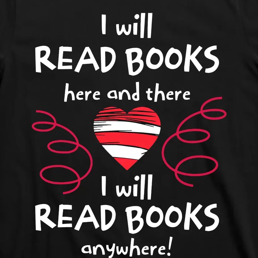 I Heart Books Book Lovers Readers Read More Books T-Shirt