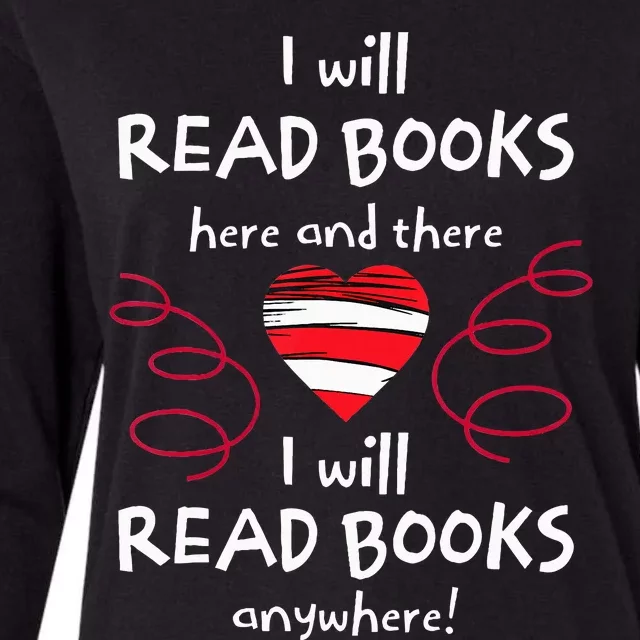 I Heart Books. Book Lovers. Readers. Read More Books Womens Cotton Relaxed Long Sleeve T-Shirt