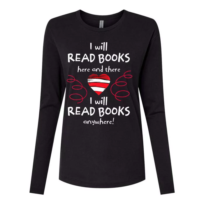 I Heart Books. Book Lovers. Readers. Read More Books Womens Cotton Relaxed Long Sleeve T-Shirt