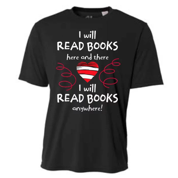 I Heart Books. Book Lovers. Readers. Read More Books Cooling Performance Crew T-Shirt