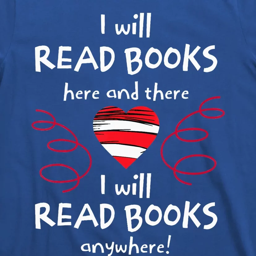 I Heart Books. Book Lovers. Readers. Read More Books T-Shirt