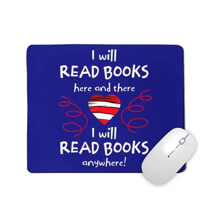 I Heart Books. Book Lovers. Readers. Read More Books Mousepad