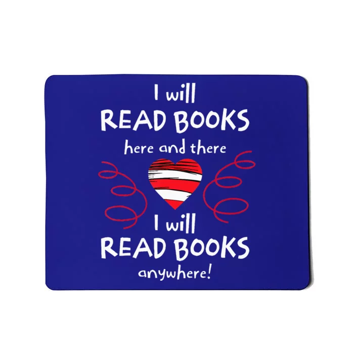 I Heart Books. Book Lovers. Readers. Read More Books Mousepad