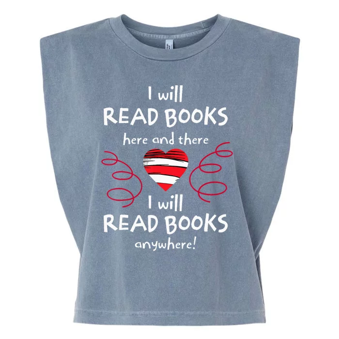 I Heart Books. Book Lovers. Readers. Read More Books Garment-Dyed Women's Muscle Tee