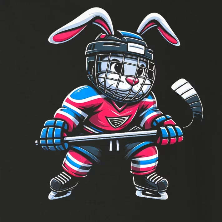 Ice Hockey Bunny Easter Rabbit Hockey Cool Toddler Long Sleeve Shirt