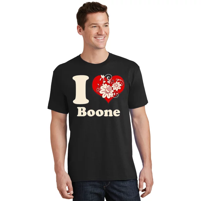 I Heart Boone North Carolina Floral T-Shirt