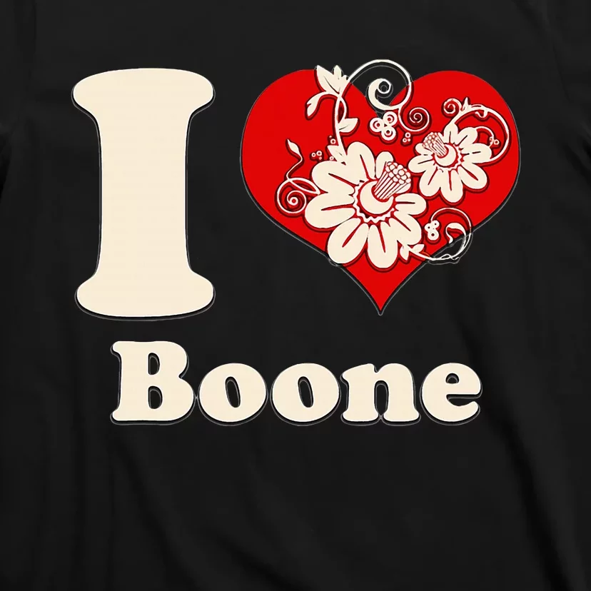 I Heart Boone North Carolina Floral T-Shirt