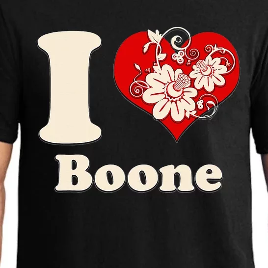 I Heart Boone North Carolina Floral Pajama Set