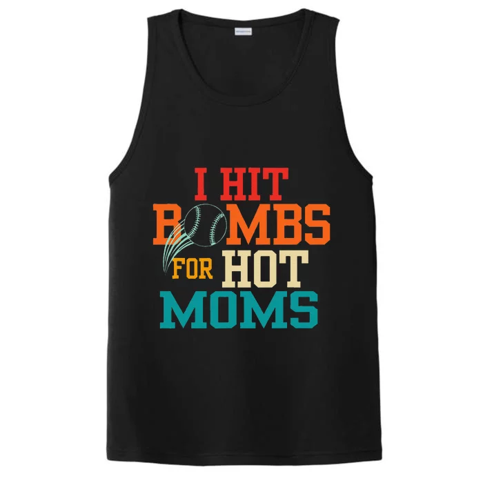 I Hit Bombs For Hot Moms Performance Tank