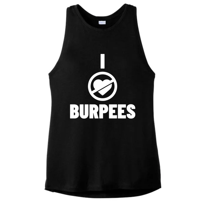 I Hate Burpees Fitness Workout Exercise Cute Gift Ladies Tri-Blend Wicking Tank