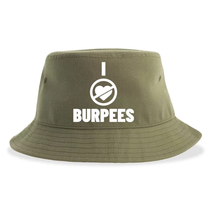 I Hate Burpees Fitness Workout Exercise Cute Gift Sustainable Bucket Hat