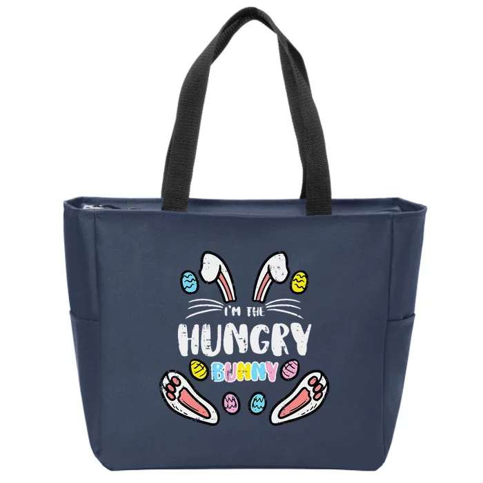 Im Hungry Bunny Funny Easter Matching Family Women Zip Tote Bag