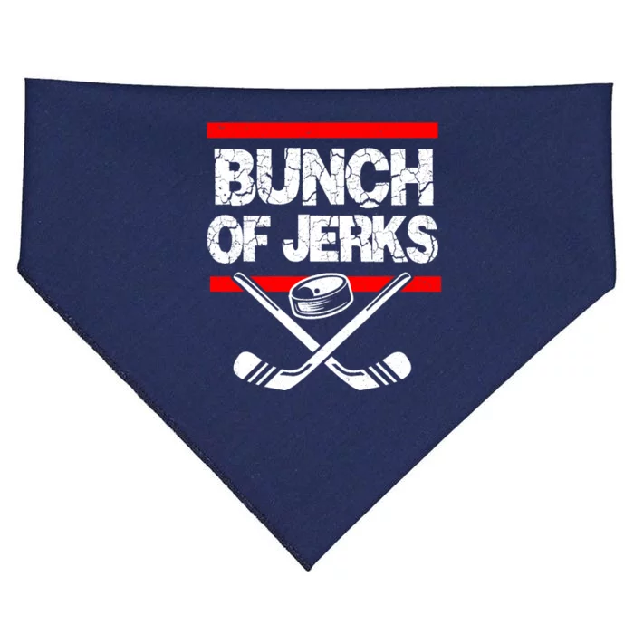 Ice Hockey Bunch Of Jerks USA-Made Doggie Bandana