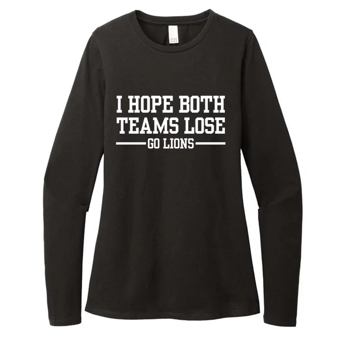 I Hope Both Teams Lose Go Lions Womens CVC Long Sleeve Shirt