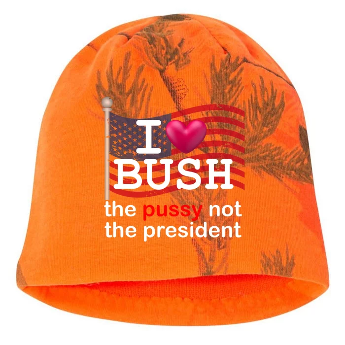 I Heart Bush The Pussy Not The President Kati - Camo Knit Beanie