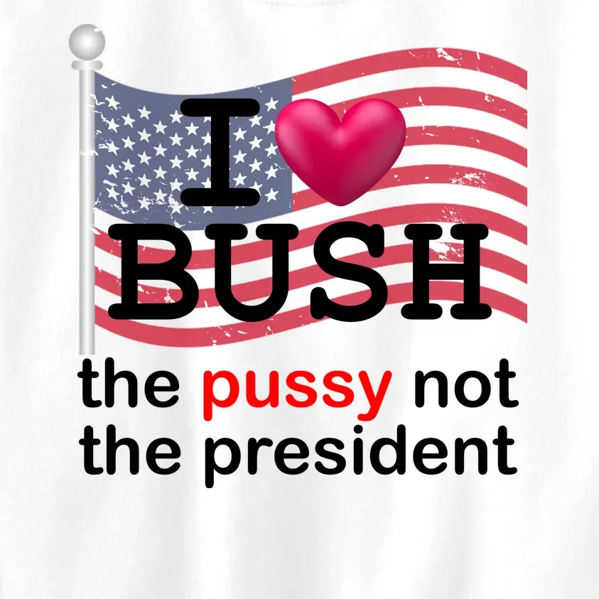 I Heart Bush The Pussy Not The President Kids Sweatshirt