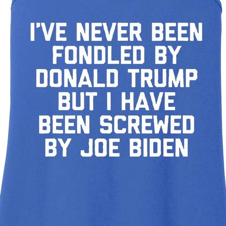 I Have Been Screwed By Joe Biden Ladies Essential Tank