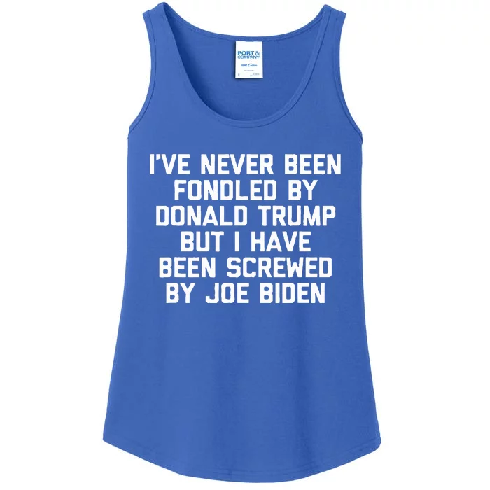 I Have Been Screwed By Joe Biden Ladies Essential Tank