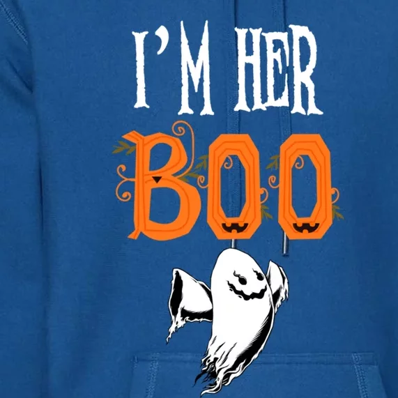 IM Her Boo IM His Witch Funny Couples Matching Halloween Gift Premium Hoodie