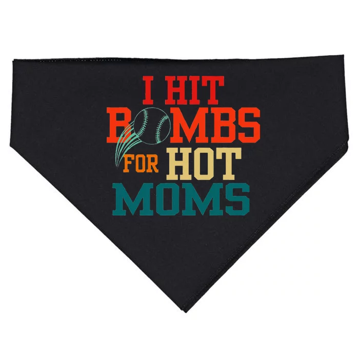 I Hit Bombs For Hot Moms Bold And Funny Statement USA-Made Doggie Bandana