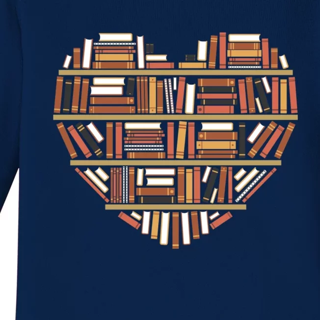 I Heart Books I Love Books Gift Baby Long Sleeve Bodysuit