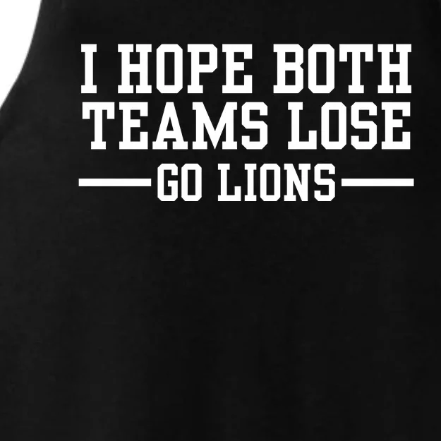 I Hope Both Teams Lose Go Lions Ladies Tri-Blend Wicking Tank