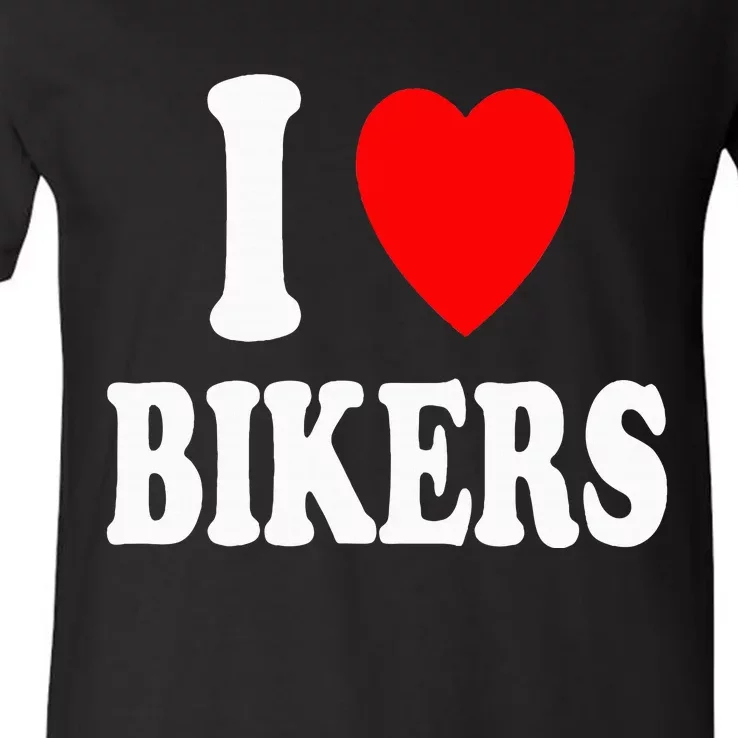 I Heart Bikers Sexy Hot Attraction Motorcycle V-Neck T-Shirt