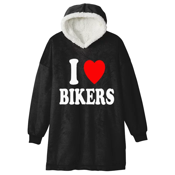 I Heart Bikers Sexy Hot Attraction Motorcycle Hooded Wearable Blanket