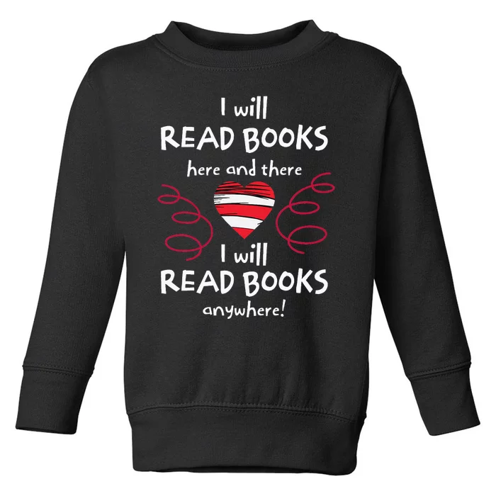 I Heart Books Book Lovers Readers Read More Books Toddler Sweatshirt