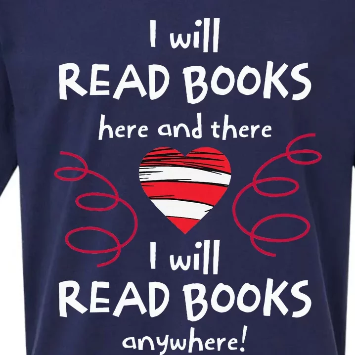 I Heart Books Book Lovers Readers Read More Books Sueded Cloud Jersey T-Shirt