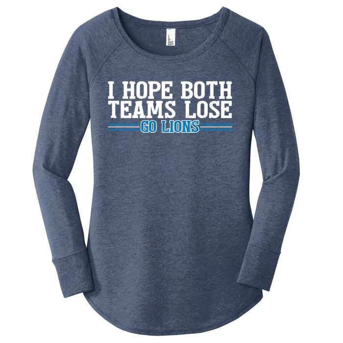 I Hope Both Teams Lose Go Lion Women's Perfect Tri Tunic Long Sleeve Shirt