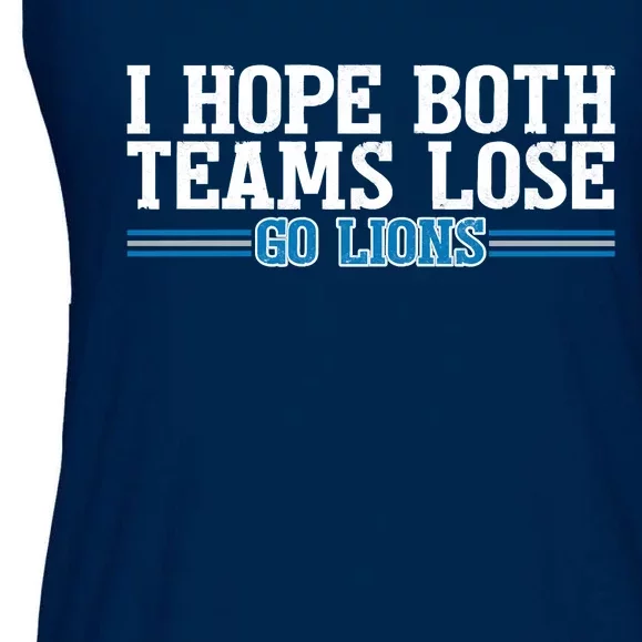 I Hope Both Teams Lose Go Lion Ladies Essential Flowy Tank