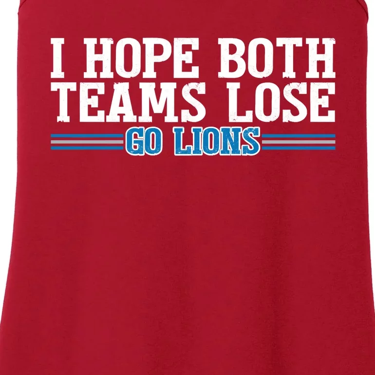 I Hope Both Teams Lose Go Lion Ladies Essential Tank