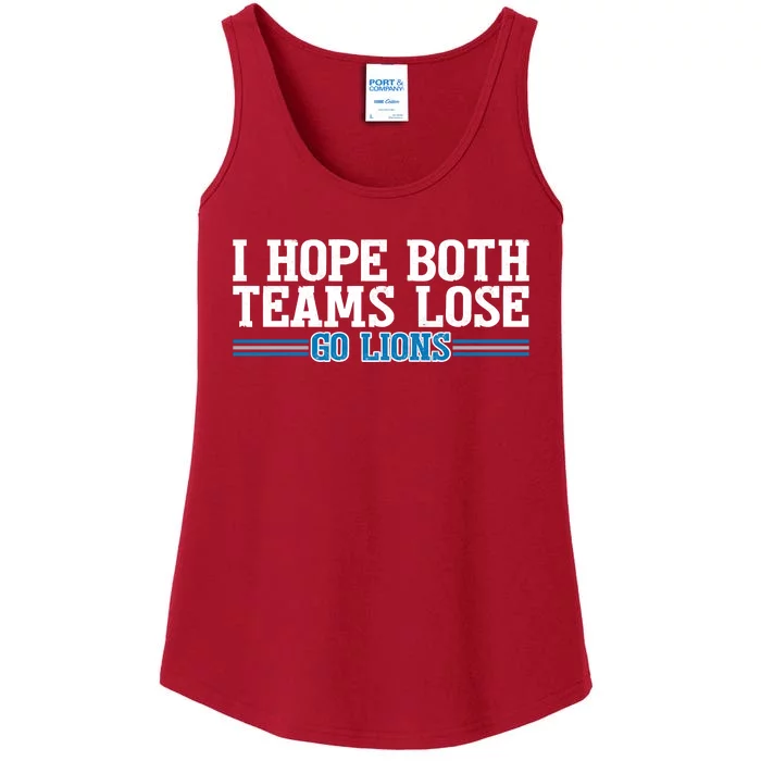 I Hope Both Teams Lose Go Lion Ladies Essential Tank